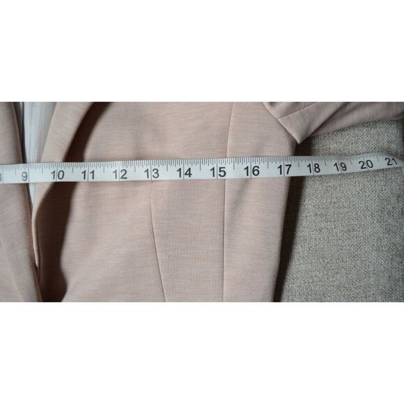 H&M Light Salmon Pink Knit One Button Relaxed Fit Modern Blazer Office Lined - Picture 11 of 12